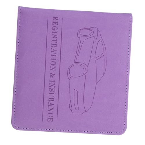 PAMINGONO Car Document Organizer Pu Versicherungskartenhalter Für Auto Kompakter Fahrzeugregistrierungs Und Versicherungsschutz Eleganter Aufbewahrungsort Für Wichtige Autodokumente von PAMINGONO