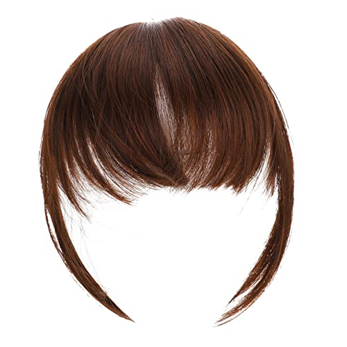 PAMINGONO Damen Haarband Clip Fransen Haarteile Für Damen Natürliche Und Unsichtbare Synthetische Haarverlängerung Hellbraun Einfache Anwendung Mit Clips Fake Bangs Für Einen Trendigen PAMINGONO Damen Haarband Clip Fransen Haarteile Für Damen Natürliche Und Unsichtbare Synthetische Haarverlängerung Hellbraun Einfache Anwendung Mit Clips Fake Bangs Für Einen Trendigen von PAMINGONO