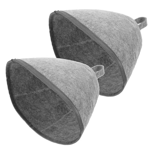 PAMINGONO 2stücke Saunahut Filz Für Damen Und Herren Schutz Bei Übermäßiger Hitze Bequem Strapazierfähig Und Schnellfeuchtigkeitsabsorbierend Für Sauna Spa Und Wellness Unisex Design von PAMINGONO