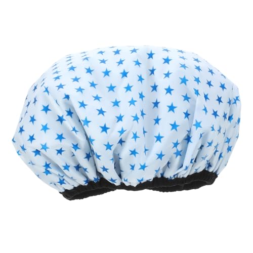 PAMINGONO Dreilagige Wiederverwendbare Badehaube Duschhaube Für Langes Haar Föhnhaube Aus Satin Peva Und Mikrofasermaterial Schnell Wasserabsorbierend Dekorative Badekappe Für Damen von PAMINGONO