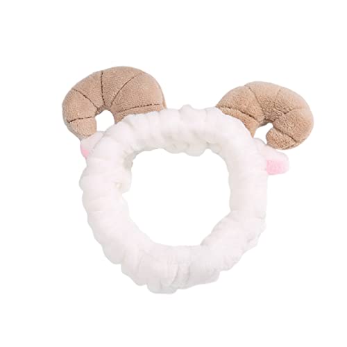 PAMINGONO Entzückendes Haarband Aus Horn Weiches Plüschmaterial Leicht Anzupassen Ideal Für Make-up Unter Der Dusche Und Partys von PAMINGONO