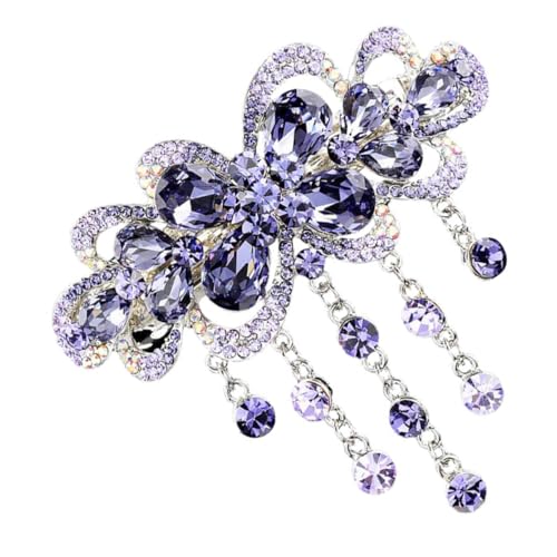 PAMINGONO Französische Haarklammer mit Funkelnden Strasssteinen Rutschfester Frühlings Haarclip Eleganter Haarschmuck für Damen und Mädchen Vielseitig für Alltag Büro und Hochzeit Geeignet von PAMINGONO