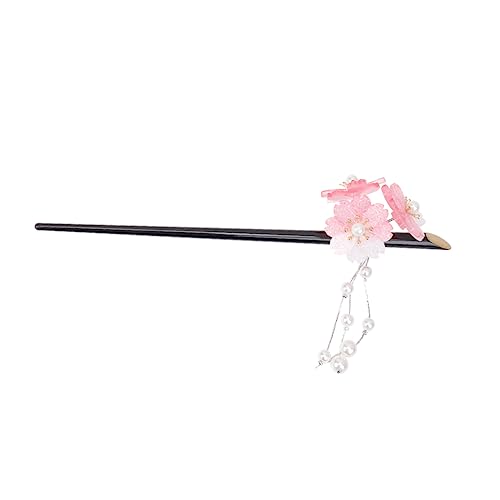 PAMINGONO Frauen Haarnadel Haarstäbchen dekorative Haarspangen Perlenhaarspangen Essstäbchen Haarschmuck Haarstäbe für Frauen Hochzeit Haarnadeln Haarkämme für Frauen Vintage Haarnadel Rosa von PAMINGONO