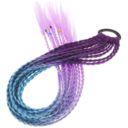 PAMINGONO Geflochtene Pferdeschwanz Haarverlängerung Für Junge Mädchen Synthetische Haarteile Mit Geflochtenem Haarseil Lange Perücke Für Mädchen Zum Binden von PAMINGONO