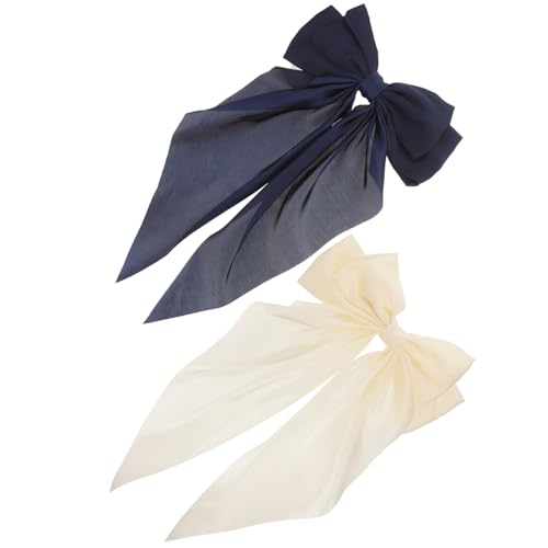 PAMINGONO 2stücke Große Haarschleifen Für Damen Haarspangen Mit Schleifen Aus Seide Für Dickes Haar Geeignet Für Partys Alltag Und Reisen von PAMINGONO