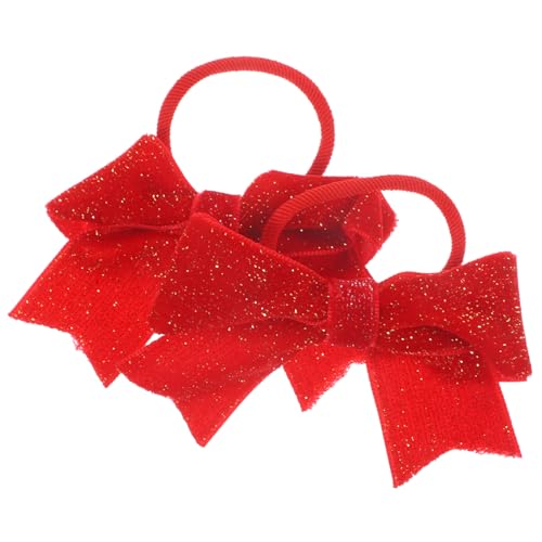 PAMINGONO Bogen Haargummi Bowknot Elastisches Haarseil Mädchen Haarbänder Valentinstag Zubehör Elastische Haargummis Für Mädchen Frisuren Accessoires Valentinstag von PAMINGONO