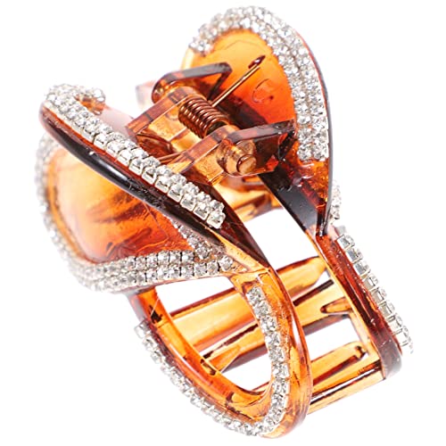 PAMINGONO Haarklammer Strass Braun Kieferklammer Elegante Haarspange Haarklammer Kopfschmuck Strass-kopfschmuck Damen Haarschmuck Hergestellt Aus Hochwertigem Material Sehr Langlebig Und Ein PAMINGONO Haarklammer Strass Braun Kieferklammer Elegante Haarspange Haarklammer Kopfschmuck Strass-kopfschmuck Damen Haarschmuck Hergestellt Aus Hochwertigem Material Sehr Langlebig Und Ein von PAMINGONO
