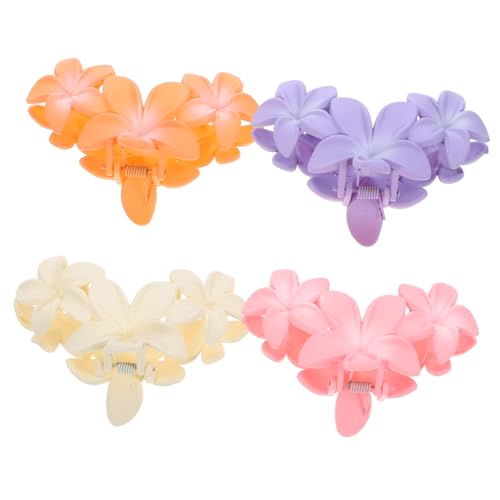 PAMINGONO 4stücke Blumen-haarspangen Teilig Dekorative Haarklammern Für Damen Rutschfeste Haarklammern Candy-farben Für Dünnes Haar Für Kreative Stylings Und Alltag von PAMINGONO