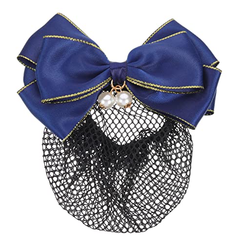 PAMINGONO Haarnadel Bowknot-haargummi Dutt Haar Abdeckung Leichte Clips Haarnetze Für Dutts Netz-snood, Haarnetz, Spitzenschleife Ballett Haarnetz Haarknotenabdeckung Für Frauen Stoff von PAMINGONO