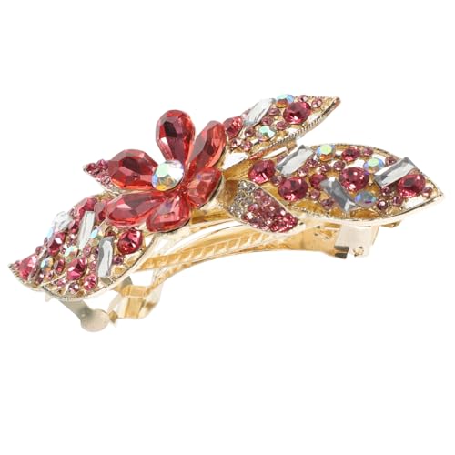 PAMINGONO Blumen-haarclip Mit Strass Eleganter Metall-frühlings-haarclip Für Frauen Rutschfeste Haarklammer Für Mädchen Perfektes Accessoire Für Festlichkeiten Und Alltag von PAMINGONO