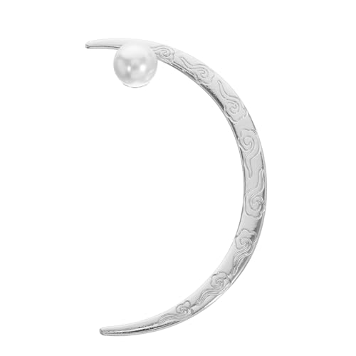 PAMINGONO Halbmond Haarnadel mit Perle Klassische Haargabel für Damen Eleganter Haarstab aus Vielseitig für Dutt und Dickes Haar Retro Styling Accessoire für Alltag und Besondere Anlässe von PAMINGONO