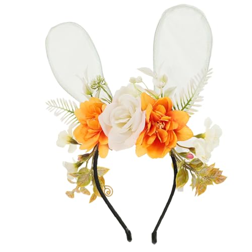 PAMINGONO Rabbit Ear Headband Mit Blumenmotiv Für Mädchen Dekorativer Haarreif Für Kostümpartys Geburtstagsfeiern Und Cosplay Leicht Und Bequem Für Kleine Junge Mädchen von PAMINGONO