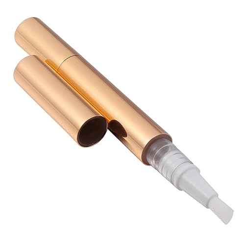 PAMINGONO Helle Goldene Leere Nagellack Pens Lip Gloss Tube Kosmetik Applikatoren Behälter Flüssigkeitsfundament Flasche 3ml Rotationsbehälter Für Nagellack Und Lippenpflege von PAMINGONO