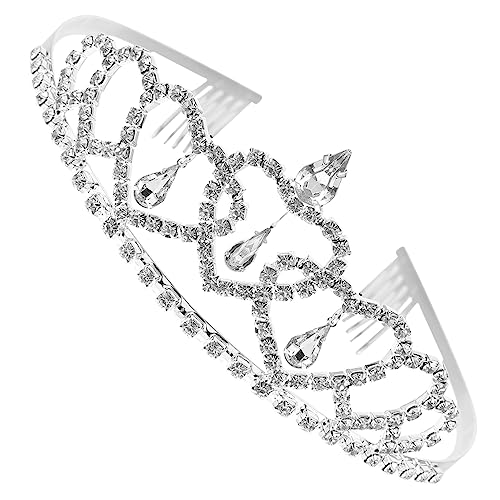 PAMINGONO Rhinestone Krone Für Damen Hochzeitskrone Mit Glitzerstein Für Braut Geburtstag Und Kostümpartys Leicht Und Zu Tragen von PAMINGONO
