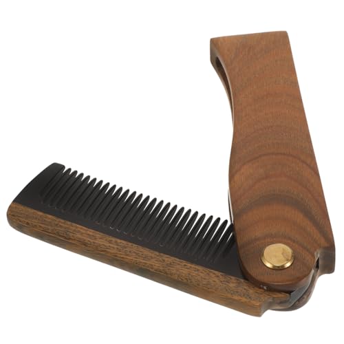 PAMINGONO Holzkamm Klappkamm Faltbarer Bartkamm Für Männer Aus Holz Gefertigt Tragbar Und Praktisch Für Unterwegs Geeignet Für Haar Und Bart von PAMINGONO