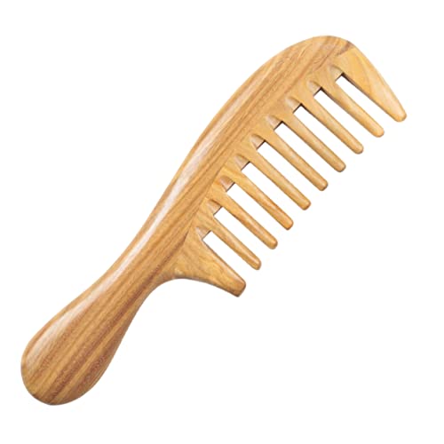 PAMINGONO Holzkamm Mit Breiten Zähnen Antistatisch Für Erwachsene Und Mädchen Haarschneidekamm Aus Sandelholz Tragbar Für Haushalt Geeignet Für Jede Haarlänge Und Haarart von PAMINGONO