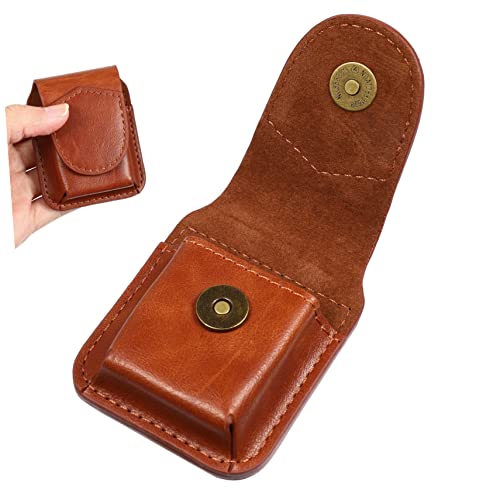 PAMINGONO Kleine Feuerzeug Schutzhülle Zigarettenanzünder Etui Tragbare Aufbewahrungstasche für Männer Ledertasche Stilvolles Design Zubehör von PAMINGONO