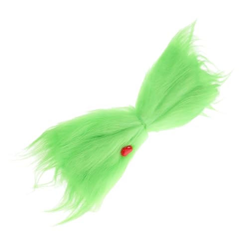 PAMINGONO Weihnachtlicher Haarclip Mit Rotem Herz Und Grünem Kunstfell Festliche Haarspange Für Weihnachtskostüme Einfach Anzubringen Für Feiern Und Paraden von PAMINGONO