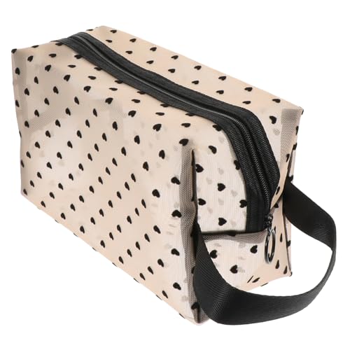 PAMINGONO 1stück Kosmetiktasche Für Damen Tragbarer Make-up Organizer Große Kapazität Wasserdichtes Design Für Reisen Toilettenartikel Und Kosmetikaufbewahrung Beige von PAMINGONO