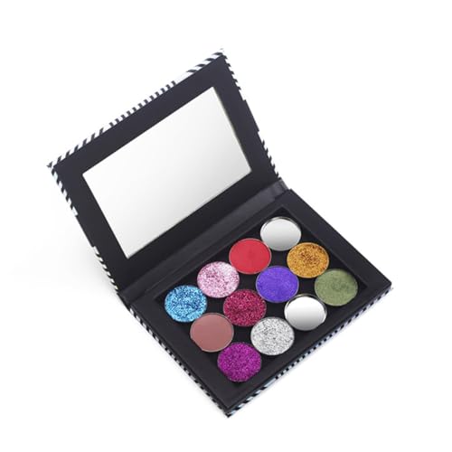 PAMINGONO Leere Magnetische Lidschatten Palette mit Spiegel Wiederbefüllbarer Kosmetik Organizer Doppelseitiges Design Kompakte Aufbewahrung für Lidschatten Bronzer und Foundation für von PAMINGONO