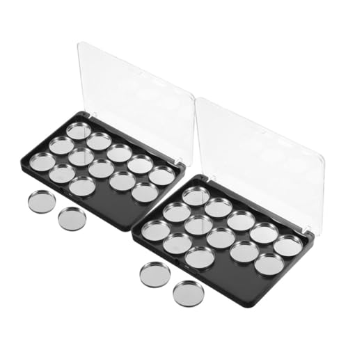 PAMINGONO 2sätze Leere Lidschattenbox Mit Klarem Deckel Nachfüllbare Blush-dispenser Für Kosmetik Und Make-up Für Damen Kosmetikaufbewahrung von PAMINGONO