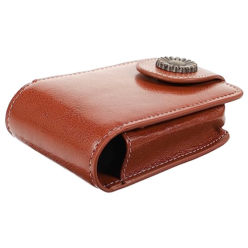 PAMINGONO Hochwertige Mini-Lippenstift-Tasche Mit Spiegel Tragbare Kosmetiktasche Für Damen Und Mädchen Für Reisen Parties Und Täglichen Gebrauch Braun von PAMINGONO