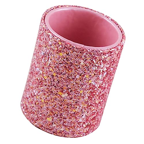 PAMINGONO Make up Pinselhalter Kosmetik Organizer Für Schreibtisch Drehbar Aus Metall Mit Großem Fassungsvermögen Für Make up Und Stifte Rosa von PAMINGONO