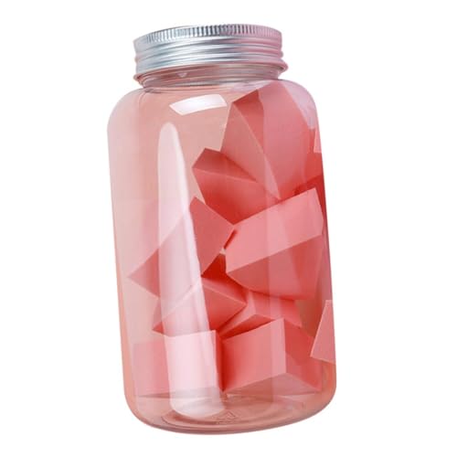 PAMINGONO Make up Schwamm Set Feucht Und Trockenanwendung Sektorförmige Schwämme Für Flüssig Foundation Kosmetikpuff Für Frauen Und ädchen Korallenorange von PAMINGONO