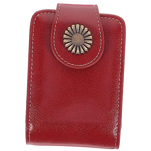 PAMINGONO Lipstick Case Mit Spiegel Tragbare Kosmetiktasche Für Damen Kleine Lippenstift-aufbewahrung Eleganter Make-up Pouch Für Handtaschen Und Für Und Besondere Anlässe Bordeauxrot von PAMINGONO