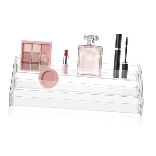 PAMINGONO Acryl-Make-up-Organizer Mit Parfümständer Kosmetik-aufbewahrung Für Schminktisch Transparenter Lidschatten-Organizer Für Ordnung von PAMINGONO