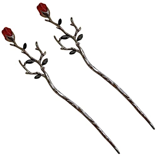 PAMINGONO Metall Haar Sticks Für Mädchen Dutt Haar Haar Pin Rose Haar Zubehör von PAMINGONO