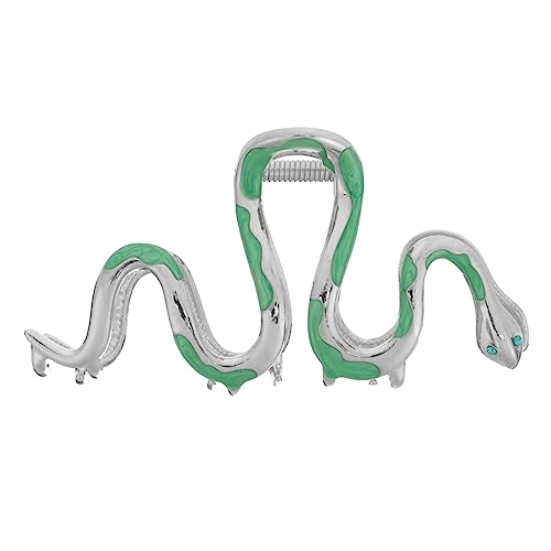 PAMINGONO Schlangenförmige Haarspange Mit - Extravaganter Haarklammer Für Mädchen Stilvolle Haarschmuck Für Partys Hochzeiten Und Alltag Grün von PAMINGONO