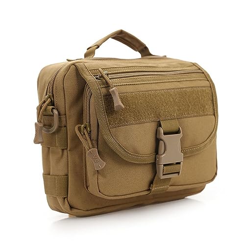 PAMINGONO Outdoor Umhängetasche Aus Nylon Mit Reißverschluss Für Herren Und Damen Kleine Multifunktions-Tasche Mit Verstellbarem Schultergurt Vordertaschen Und Netzeinsatz Für Handy Geldbörs von PAMINGONO