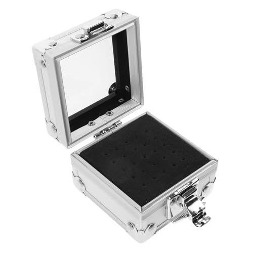 PAMINGONO Maniküre Polierkopf Organizer Aus Zinklegierung Staubdichter Aufbewahrungsbehälter Für Nagelbohrer Praktische Box Für Desktop-ordnung Im Nagelstudio Oder Zuhause von PAMINGONO