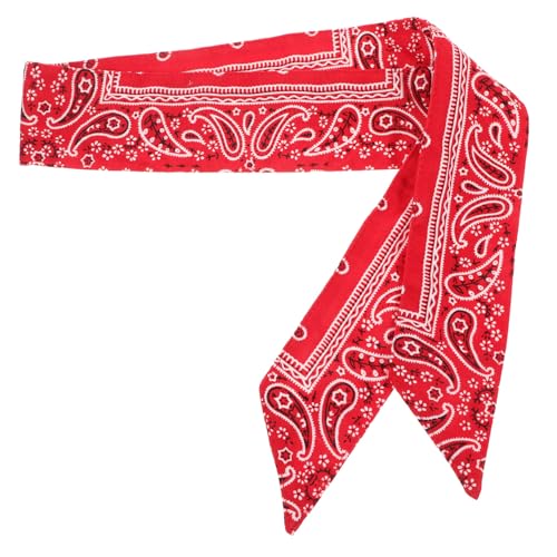 PAMINGONO Piraten Stirnband Schal Für Erwachsene Rotes Kopftuch Haar Accessoire Haarschal Stirnband Schal Für Piratenaccessoires von PAMINGONO