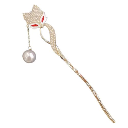 PAMINGONO Retro Haarnadel Fox Design aus Sicherer Legierung Leichter Stabiler Haarstab für Lange Haare und Dutt Kompakt und Vintage Stil Eleganter Haarschmuck für Damen und Mädchen von PAMINGONO