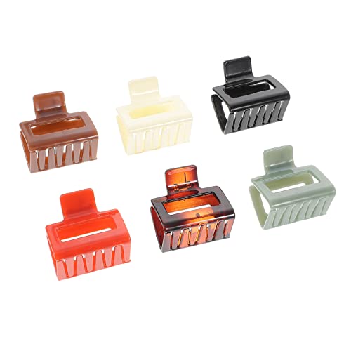 PAMINGONO 6stücke Retro Quadratische Haarklammern Für Damen Kleine Haarspangen Für Elegantes Styling Haarzubehör Gemischten Farben Für Alltag Und Besondere Anlässe von PAMINGONO