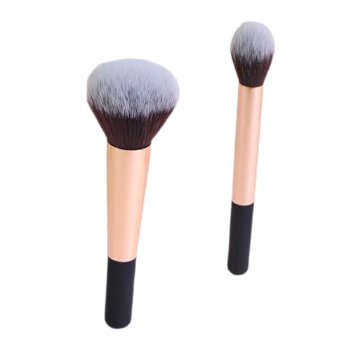 PAMINGONO 2stücke Puder Und Highlighter-pinsel Für Präzises Make-up Ergonomische Griffe Für Einfaches Auftragen Für Lose Puder Für Damen Und Anfänger von PAMINGONO