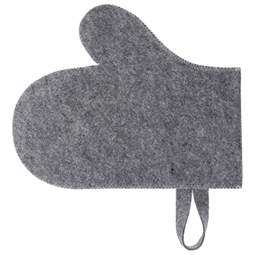 PAMINGONO Saunahandschuhe Herren - Handschuh Ofenhandschuhe Doppelhandschuh Thermohandschuhe Hitzebeständige Handschuhe Dusch-saunahandschuh Badehandschuh Aus Filz Einfache Anwendung von PAMINGONO