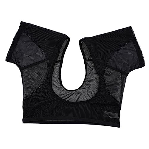 PAMINGONO Schweißpads Unter Den Achseln Unterarm-sweatshirt Damen Sweatweste Kurzärmliges Unterhemd Hemden Für Damen Atmungsaktive Unterwäsche Für Damen Tanktops Für Damen Frauen Nylon Black von PAMINGONO