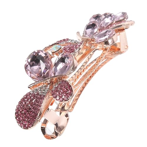 PAMINGONO Strass Haarspange Metall Spange Mit Strasssteinen Für Damen Mädchen Frühlingsmotiv Hochzeit Geburtstag Verlobung Accessoire von PAMINGONO