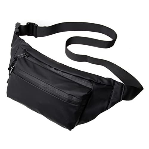 PAMINGONO Stylische Schwarze Bauchtasche Für Damen Und Herren wasserdichte Multifunktions Umhängetasche Für Sport Reisen Und Freizeit Mit Verstellbarem Gurt Und Diebstahlschutz von PAMINGONO