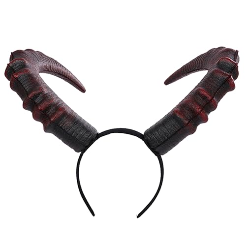 PAMINGONO Teufel Horn Haarband Karneval Kopfschmuck Für Kostüme Halloween Party Accessoire Teufels Hörner Stirnband Für Cosplay Und Fasching von PAMINGONO