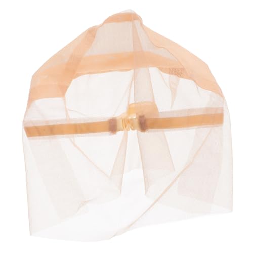 PAMINGONO Spitzenperückenkappe Zur Perückenherstellung Verstellbarer Riemen Elastisches Haarnetz Perückennetzmütze Für Frauen Beige von PAMINGONO