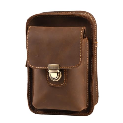PAMINGONO Vintage Umhängetasche Für Herren Multifunktionale Hüfttasche Mit Handyfach Outdoor-gürteltasche Aus Robustem Material Für Laufen Camping Und Picknick Einfach Zu Bedienen Und Prakti von PAMINGONO