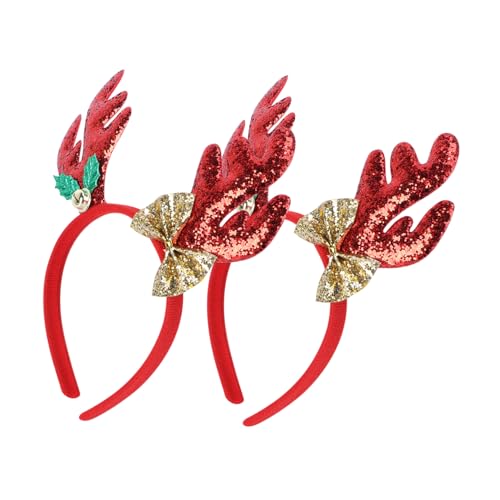 PAMINGONO Weihnachts Rentier Haarreif Für ädchen üsch Haarband Mit Geweih Design Festliche Haaraccessoires Für Perfekt Für Weihnachten Und Feste von PAMINGONO