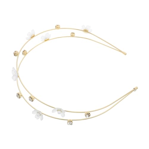 PAMINGONO Chic Blumen Stirnband Für Damen Doppeltes Schichtdesign Mit Funkelnden Strasssteinen Haaraccessoire Für Festivals Und Besondere Anlässe Leicht Und Komfortabel von PAMINGONO