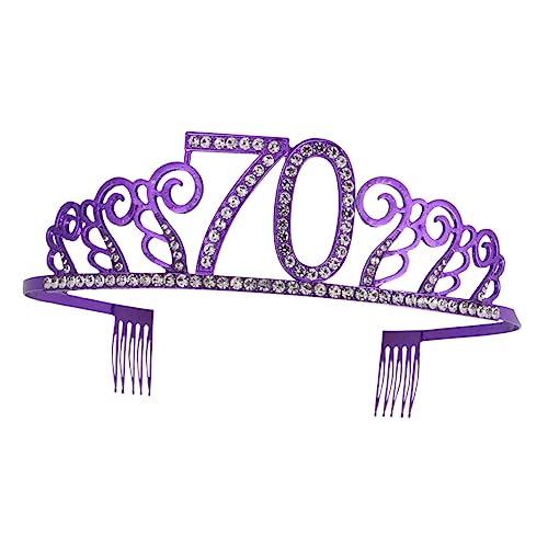 PAMINGONO Nummer Krone Mädchen Haar Zubehör Zarte Geburtstag Kuchen 70 Kopfbedeckung Kopfschmuck von PAMINGONO