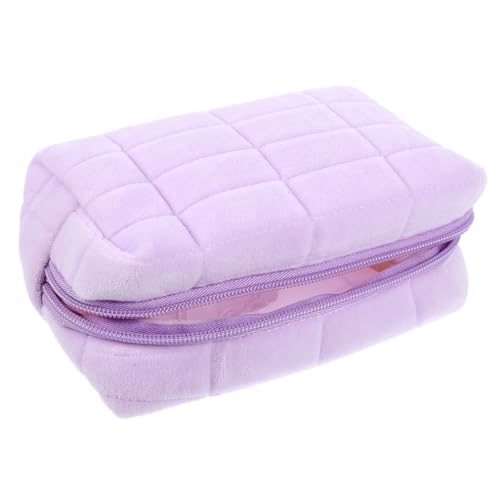 PAMINGONO Karierte Kosmetiktasche Mit Reißverschluss Make-up-Koffer Für Reisen Kulturbeutel Zur Aufbewahrung Von Beauty-produkten Praktische Tasche Für Damen von PAMINGONO