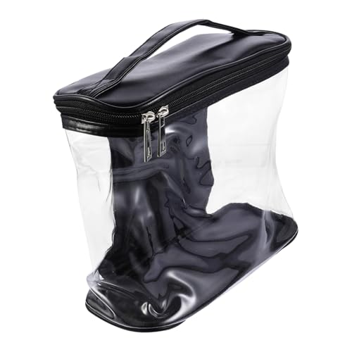 PAMINGONO wasserdichte Transparente Kosmetiktasche mit Großem Fassungsvermögen Praktischem Griff und Doppelreißverschluss als Kulturbeutel für Damen Reisen und Unterwegs von PAMINGONO